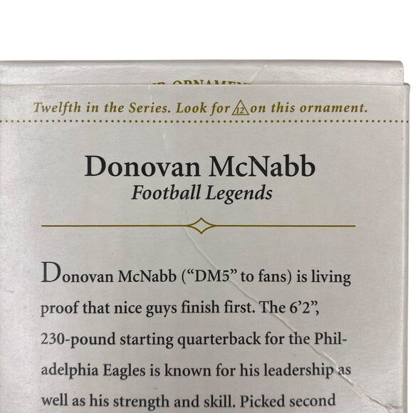 Donovan McNabb Football Legends Hallmark Ornament - Picture 3 of 4